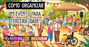 Como Organizar um Evento para a Terceira Idade Inesquecível: Guia Passo a Passo "Evento para a terceira idade em parque com idosos participando de atividades como dança, bingo e caminhada, em ambiente alegre e inclusivo com premiação ao fundo."