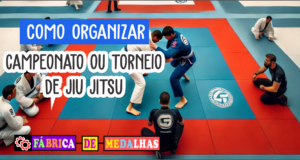 Como Organizar um Campeonato de Jiu Jitsu: Guia Completo Passo a Passo organização de campeonato de jiu jitsu em ginásio com tatames e atletas lutando