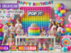 Como Organizar uma Festa de Aniversário Tema Pop It: Guia Completo e Criativo "Decoração de festa de aniversário tema Pop It com mesa colorida, bolo decorado, balões em tons pastel e crianças brincando com brinquedos sensoriais."